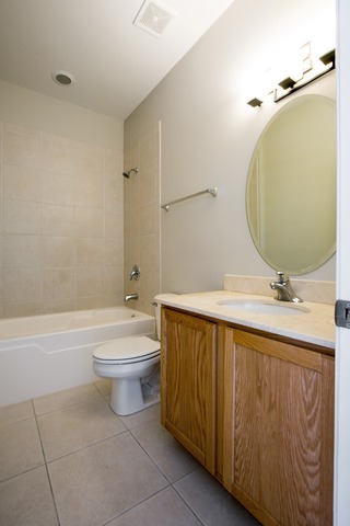 2314 East 71st Street, Unit B Chicago, IL 60649 - Photo 9 of 19 a bathroom with a toilet a sink and bathtub