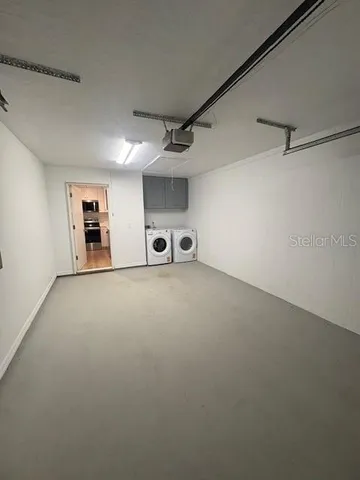 a view of a room with an empty space