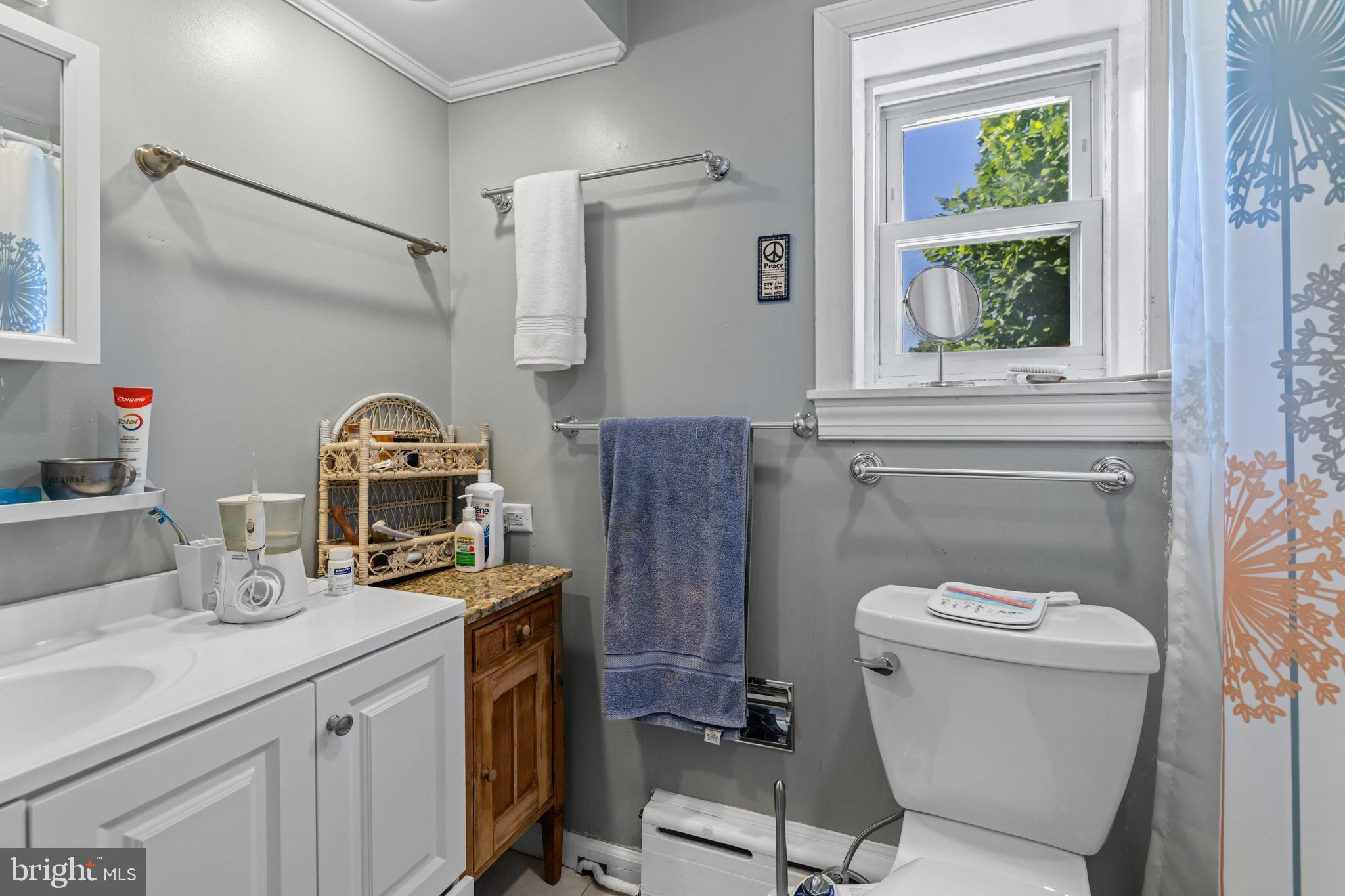 6020 Bridget Street Philadelphia, PA 19144 - Photo 18 of 43 a bathroom with a toilet a sink and a window