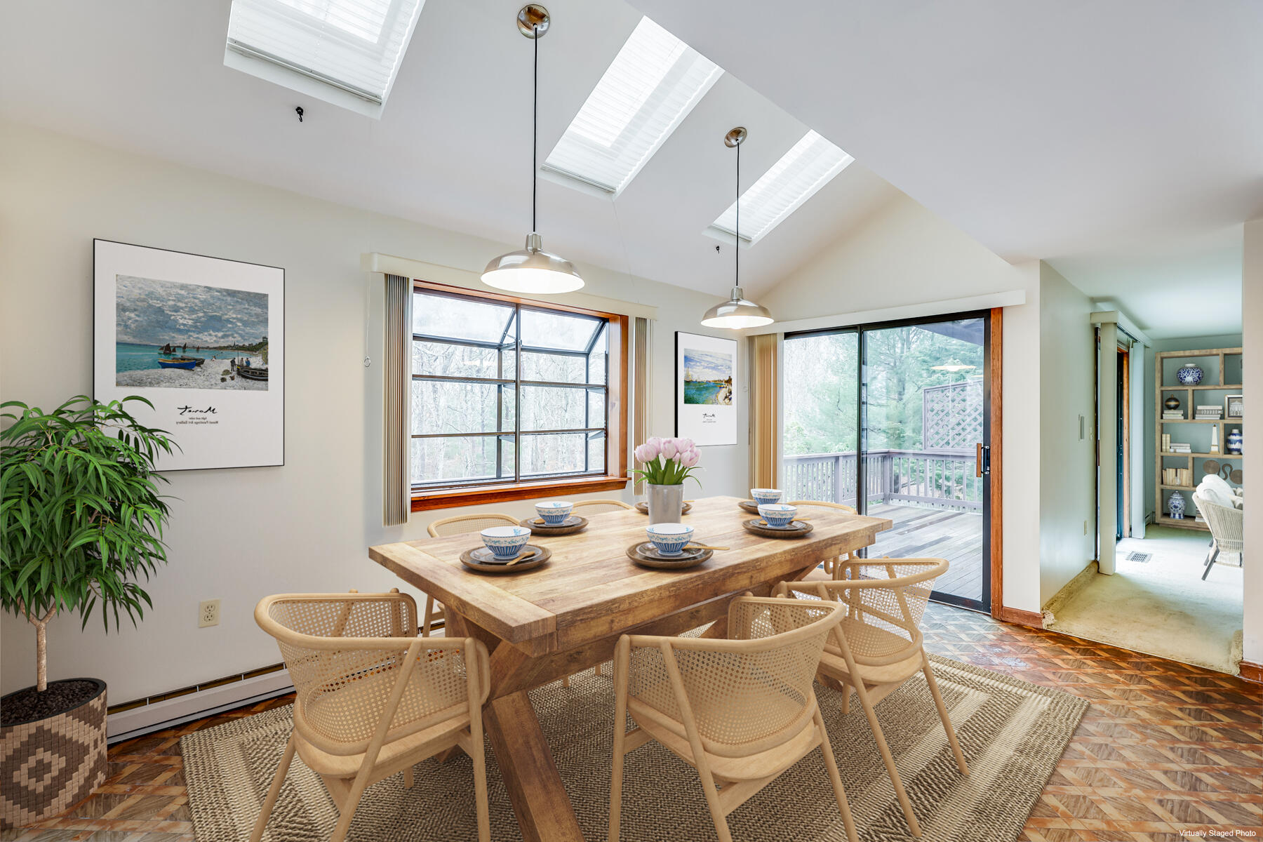 11 Menemsha Way East Falmouth, MA 02536 - Photo 12 of 50 a dining room with furniture large windows and wooden floor