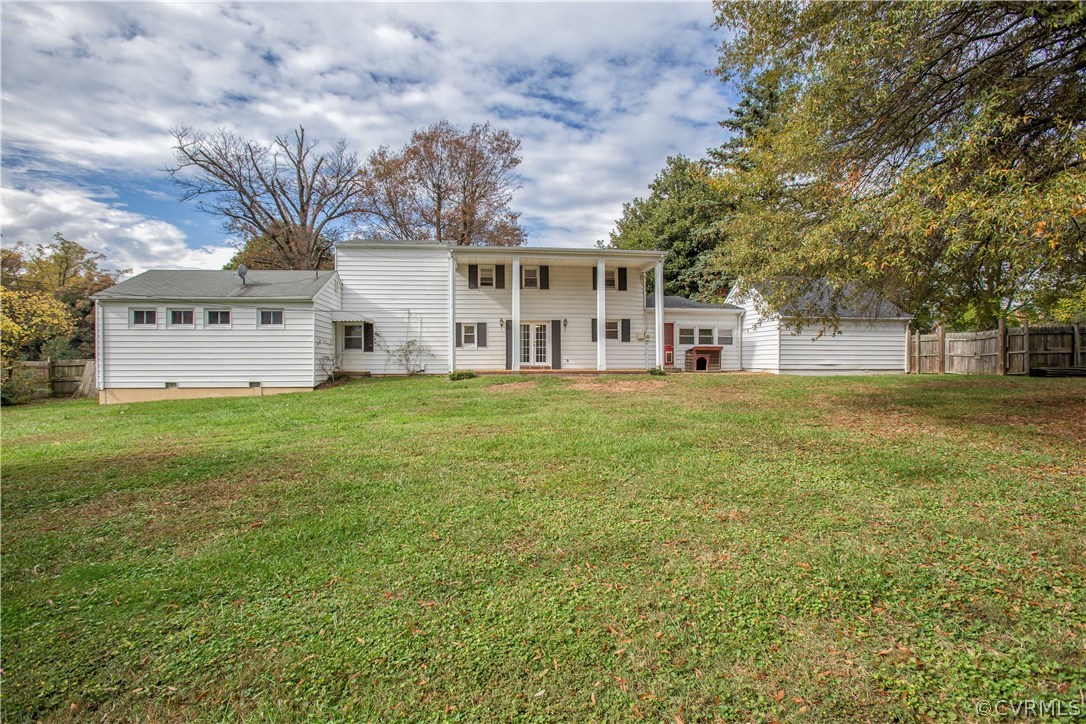 5809 Chamberlayne Road Richmond, VA 23227 - Photo 4 of 34 Rear view showing porch and large yard