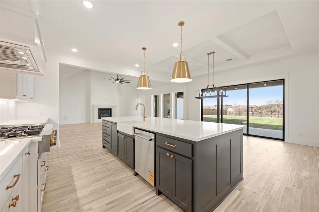 2139 Kingston Street Haslet, TX 76052 - Photo 15 of 40 a kitchen with stainless steel appliances granite countertop a stove and a sink