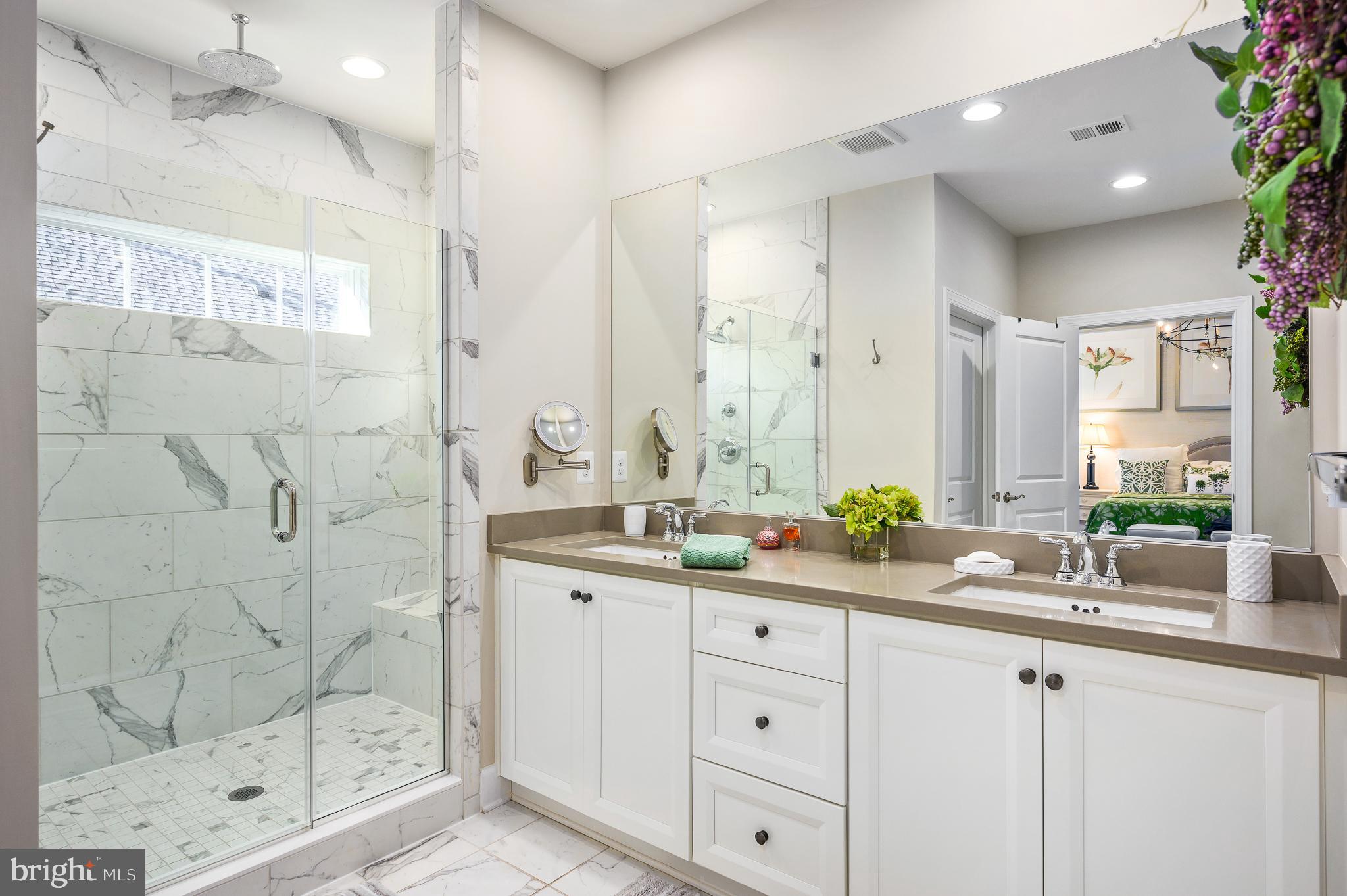 42867 Beaver Crossing Square Ashburn, VA 20148 - Photo 22 of 33 Huge walk-in shower and doubel vanity