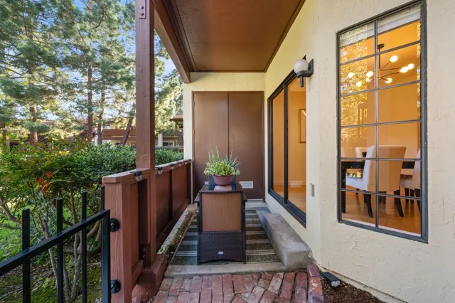 a view of balcony with couch