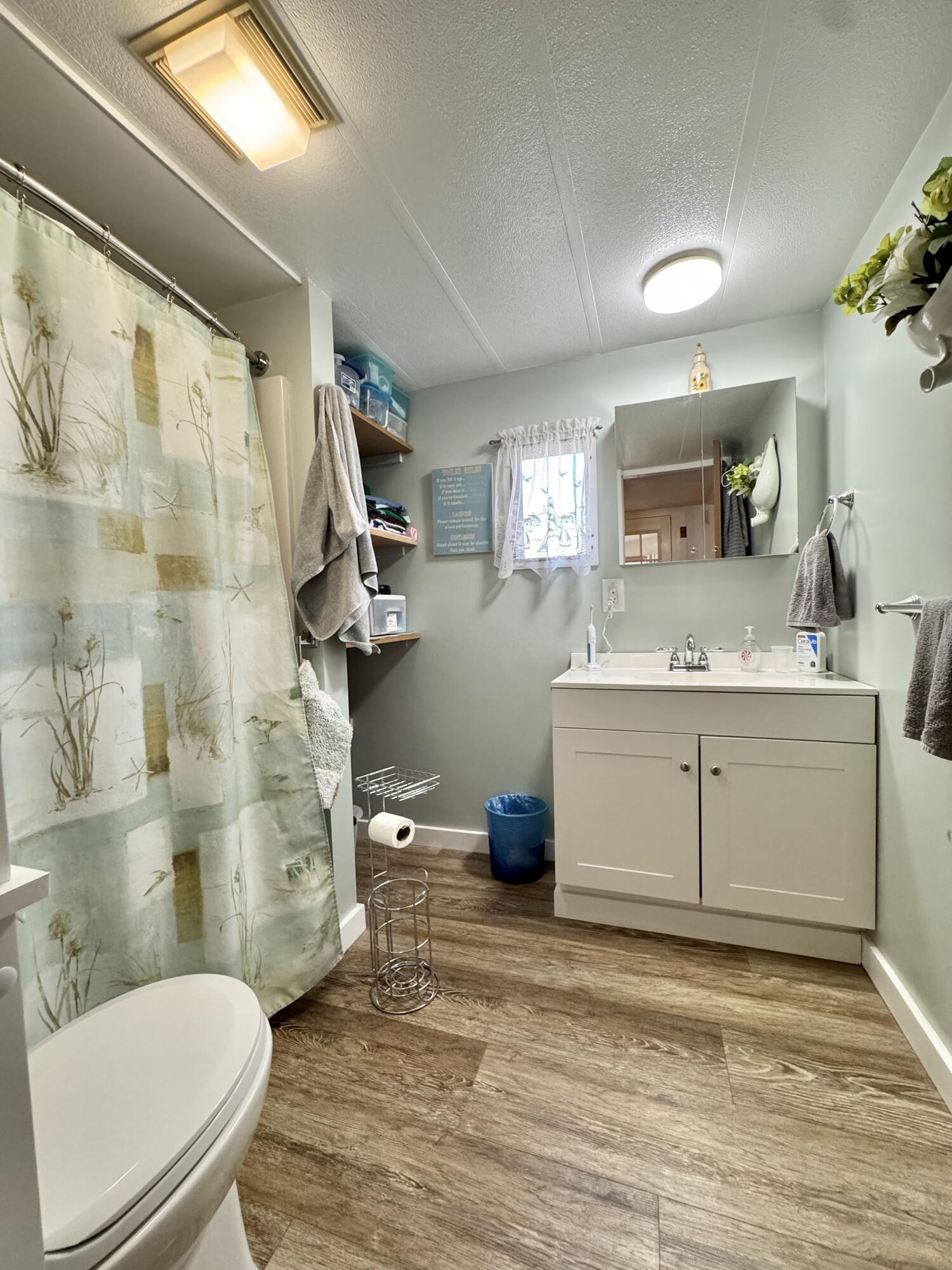 189 Pine View Terrace West Wareham, MA 02571 - Photo 13 of 22 a bathroom with a sink toilet mirror and shower