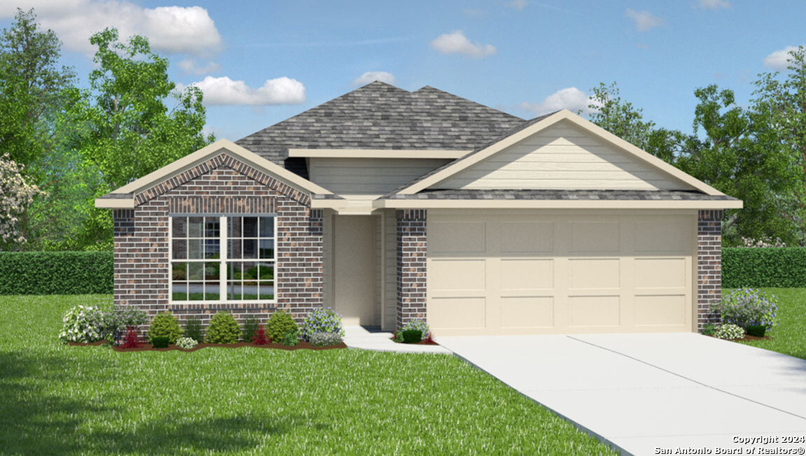 11430 Stichter Path San Antonio, TX 78245 - Photo 1 of 1 a front view of a house with a yard and garage