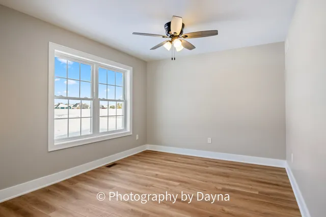 an empty room with a window