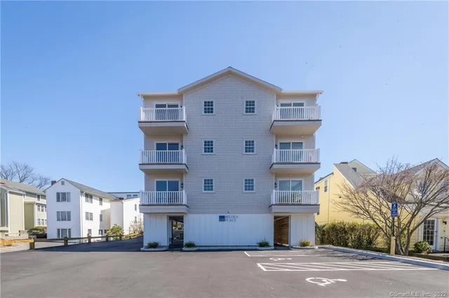 a front view of a building