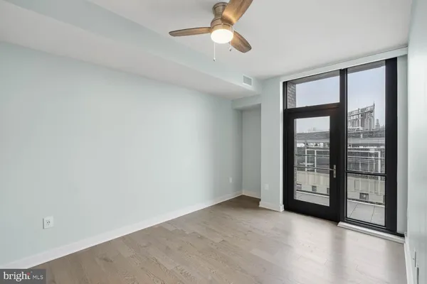 a view of a building with a lounge chair