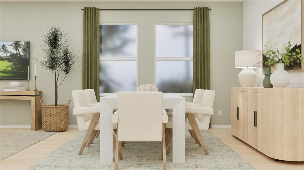 5102 Clay Whaley Road St. Cloud, FL 34772 - Photo 5 of 27 a view of a dining room with furniture and wooden floor