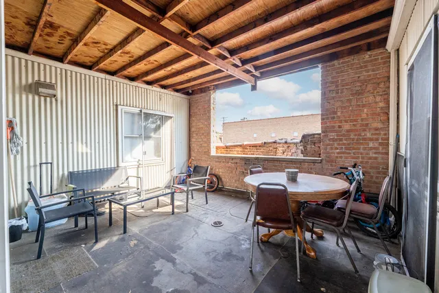 a outdoor space with furniture