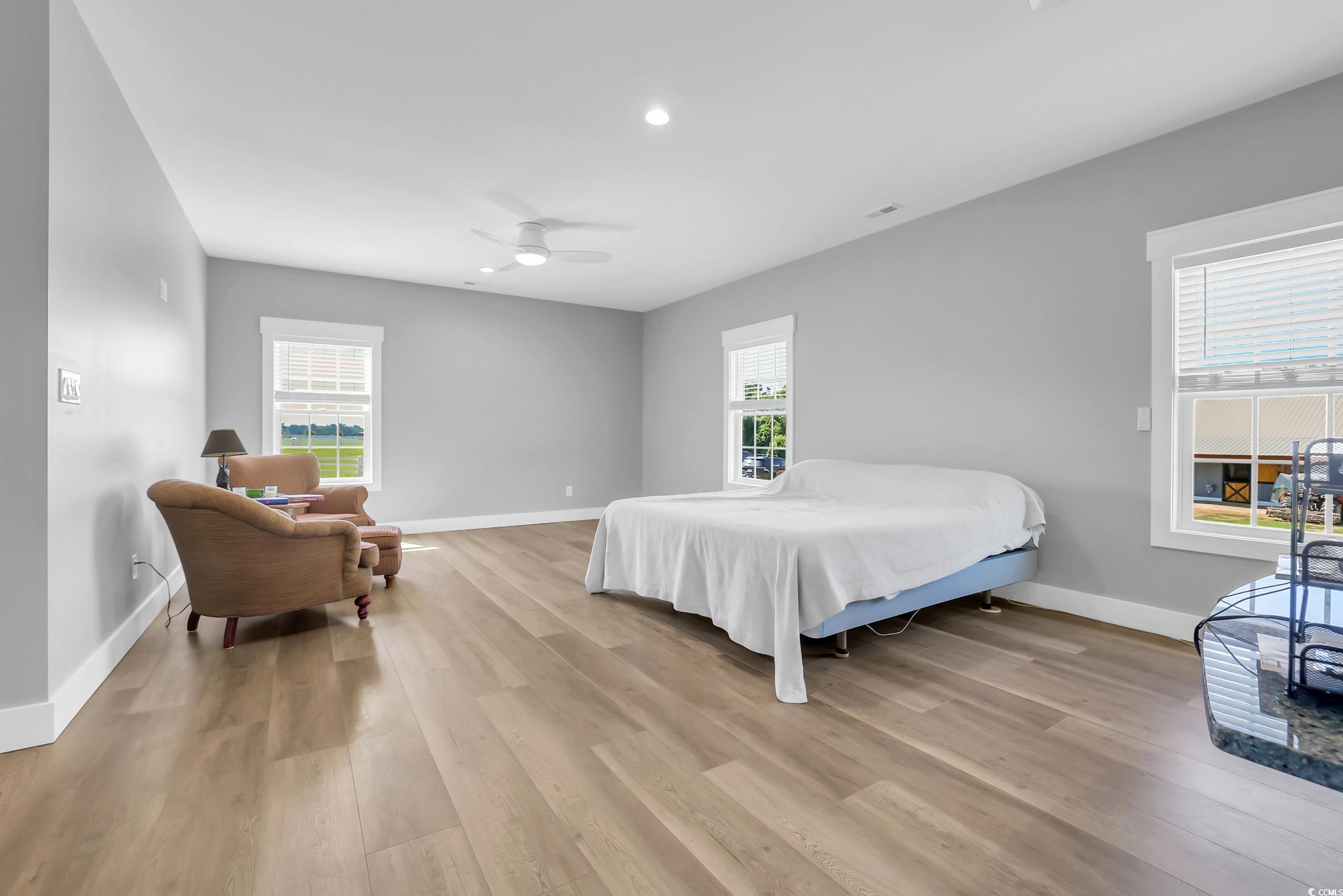 7356 Johnson Shortcut Road Conway, SC 29527 - Photo 25 of 40 Bedroom with light wood-style flooring, recessed lighting, and ceiling fan