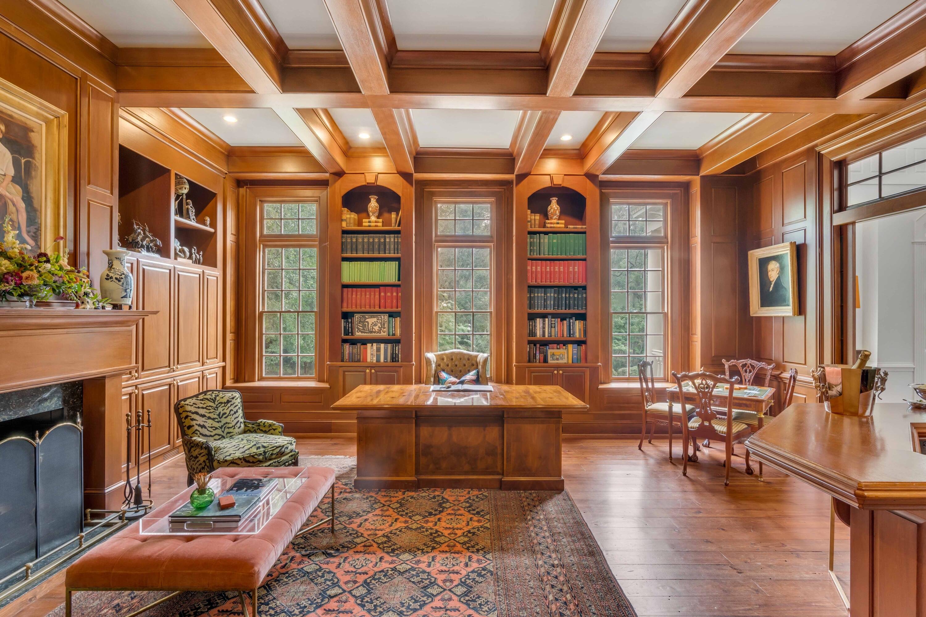 5150 Chisolm Road Johns Island, SC 29455 - Photo 10 of 62 Wood Paneled Library off Foyer