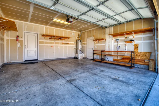 a view of a room with wooden walls