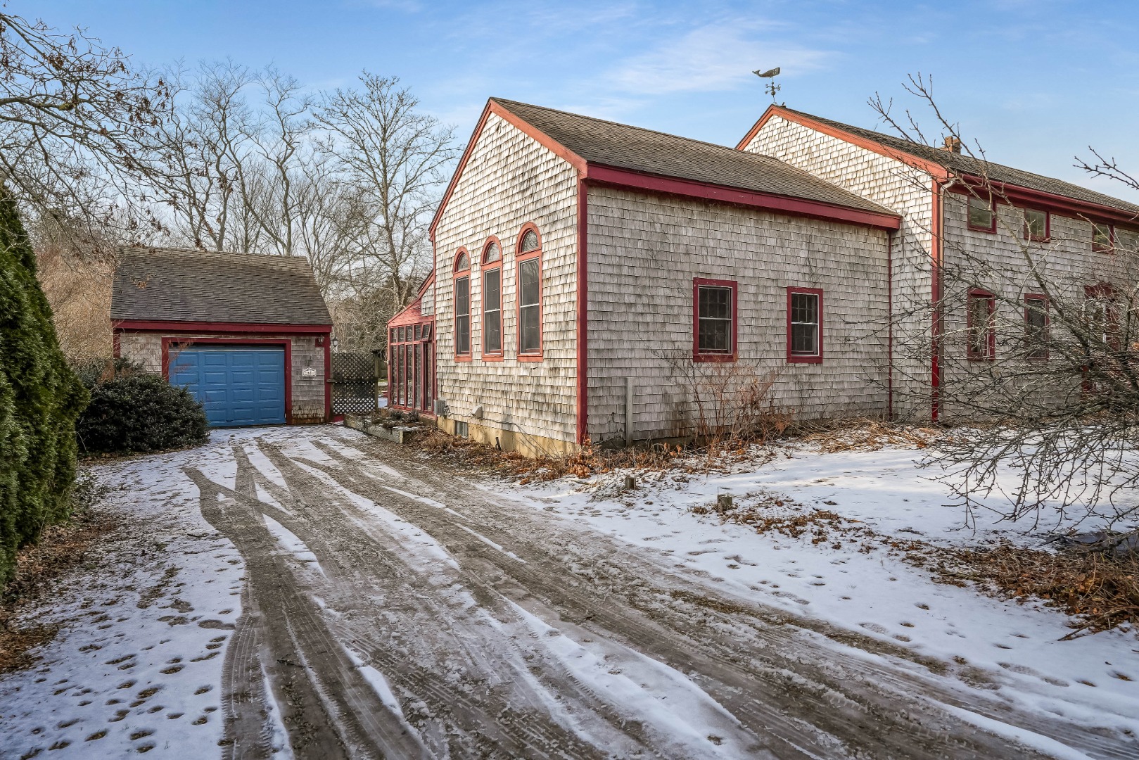 32 Norton Orchard Road Edgartown, MA 02539 - Photo 2 of 40 Left Driveway to Garage