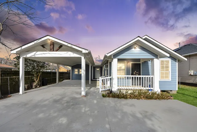 a view of a house with a porch