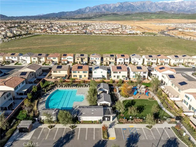a view of a lake with a city
