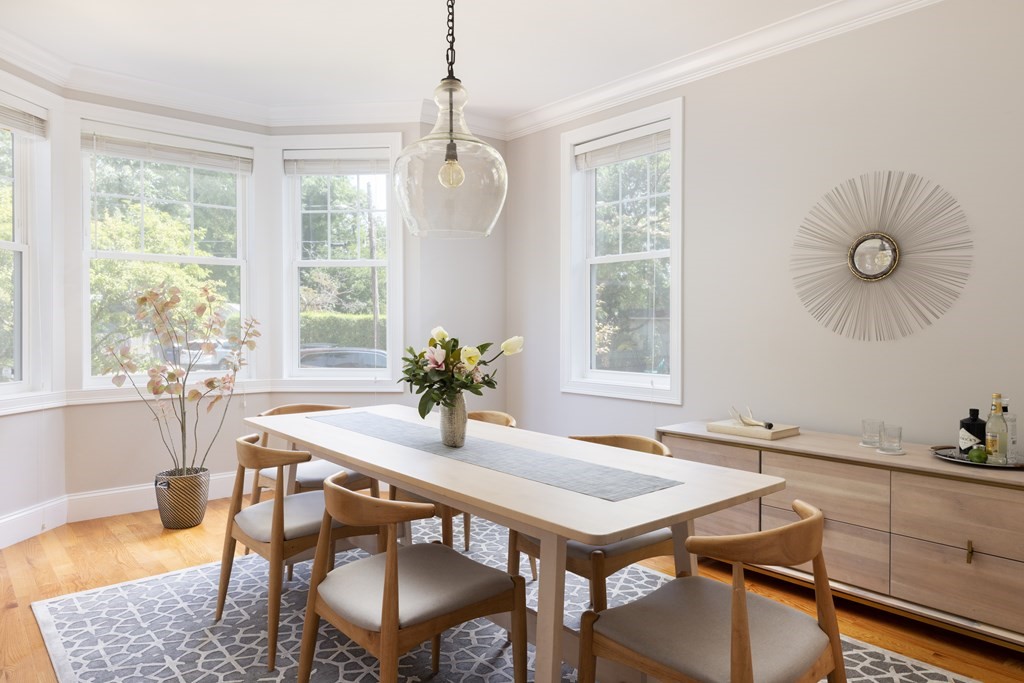 9 Hazel Terrace Arlington, MA 02474 - Photo 5 of 36 a view of a dining room with furniture window and wooden floor