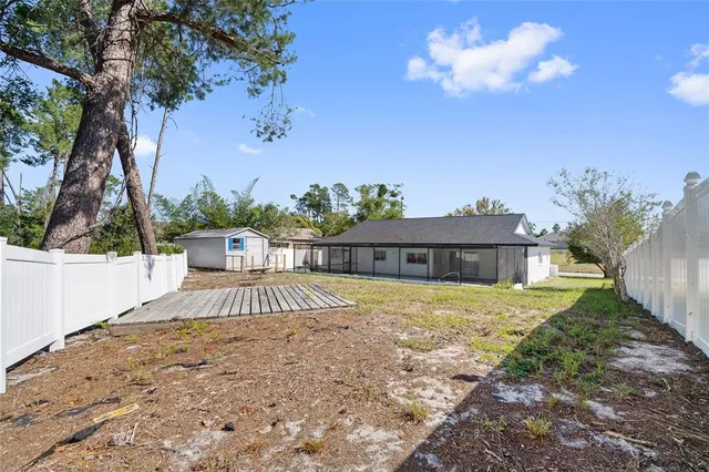 a backyard of a house