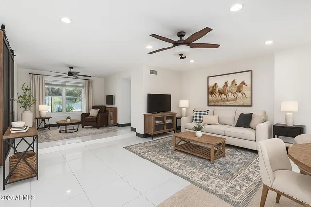 a very nice looking room with a large window