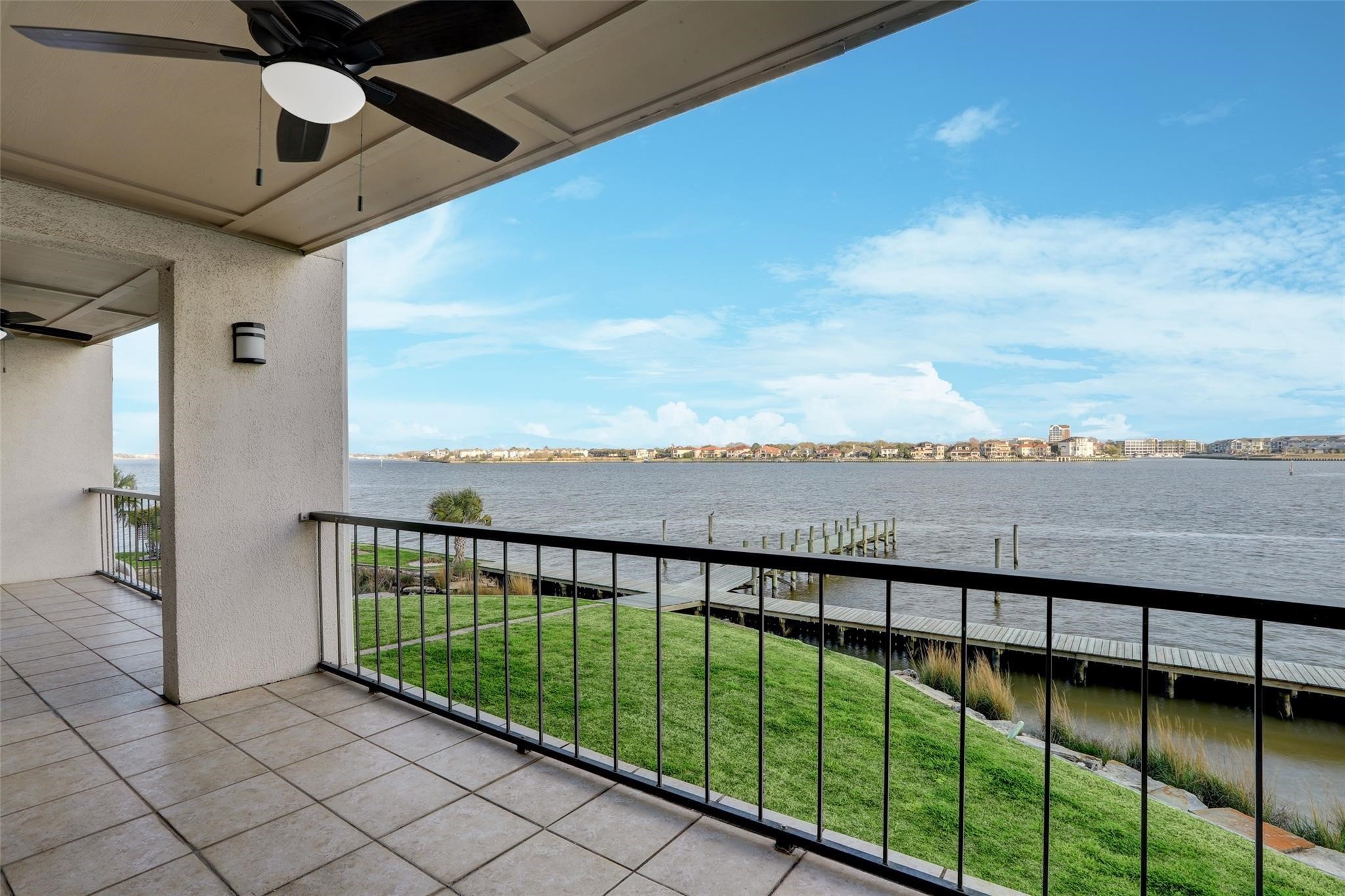Unit 108B, 401 Lakeside Lane: Enjoy stunning balcony views of the water.