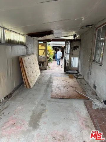 a view of front door with couch