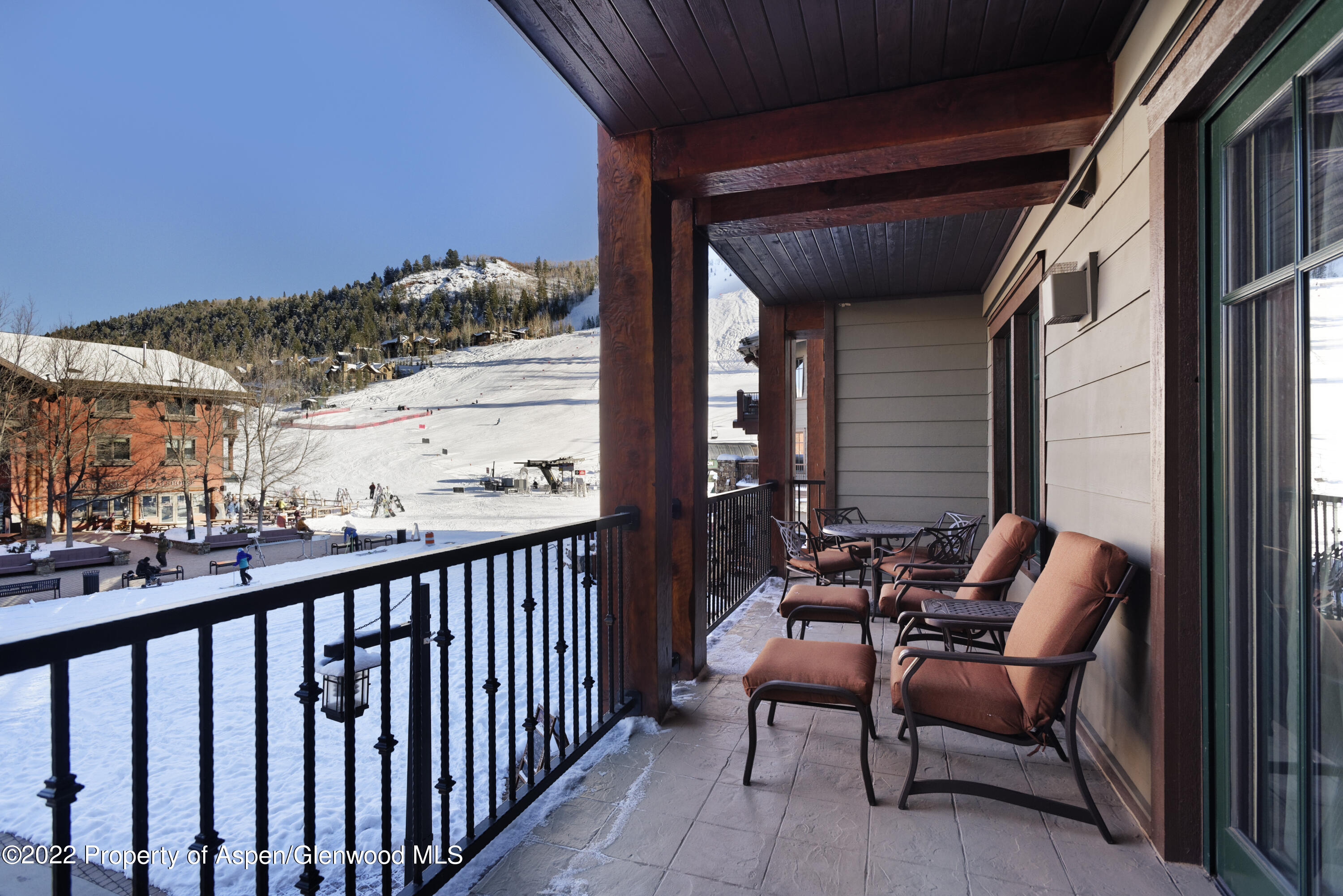 75 Prospector Road, Unit 8408 WINTER INTEREST #6 Aspen, CO 81611 - Photo 16 of 32 a view of balcony with furniture