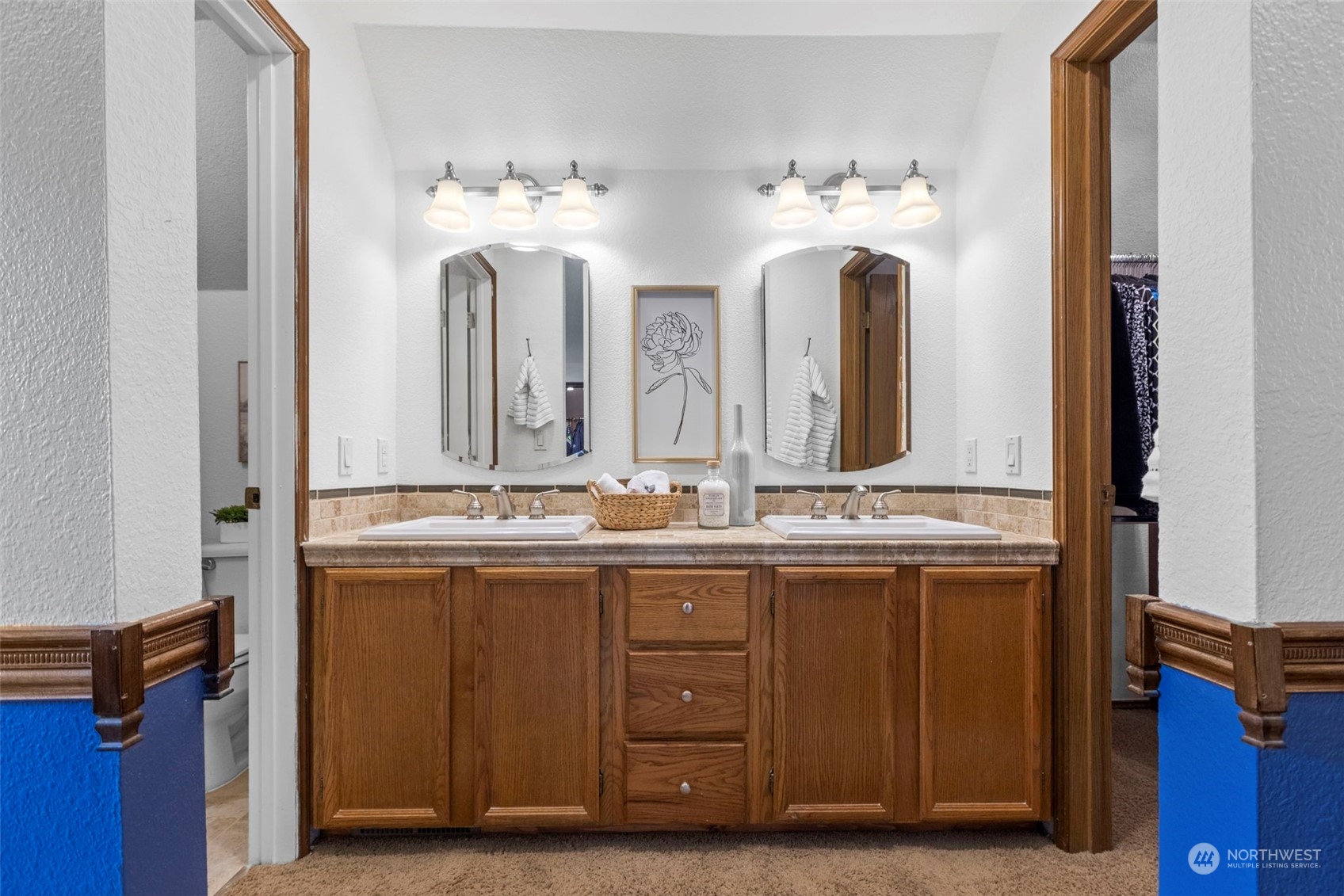 2305 Main Court South Renton, WA 98055 - Photo 21 of 39 a bathroom with a double vanity sink and a mirror