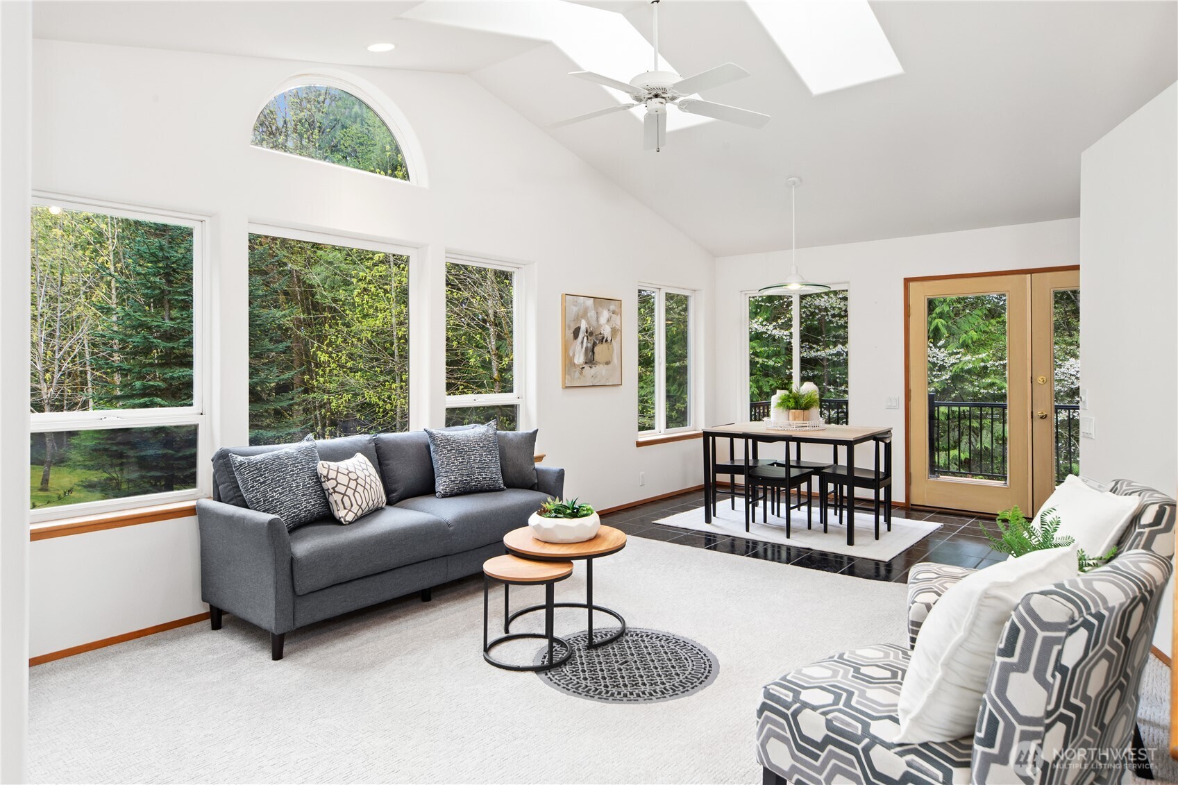 2882 Beaver Valley Road Port Ludlow, WA 98365 - Photo 4 of 34 a living room with furniture and a large window