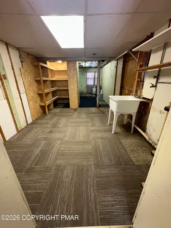 a view of a room with an empty space