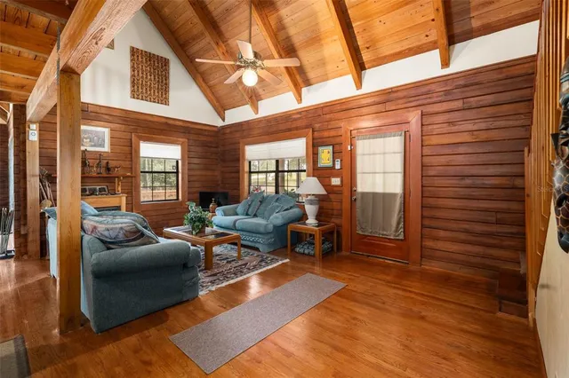 a outdoor living space with patio furniture