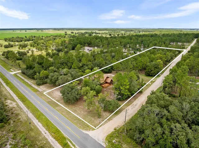 a view of a green field with sky view
