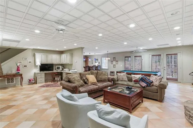 a view of kitchen with breakfast area