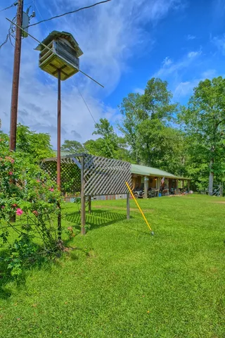 a house view with a garden space