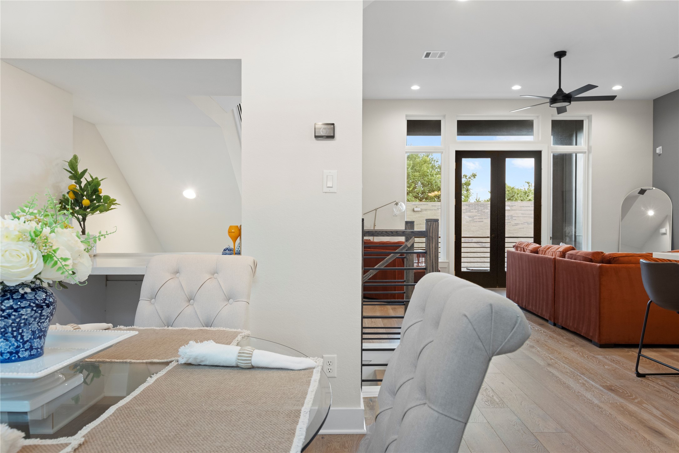 1410 Milby Street, Unit C Houston, TX 77003 - Photo 14 of 28 a living room with furniture and wooden floor