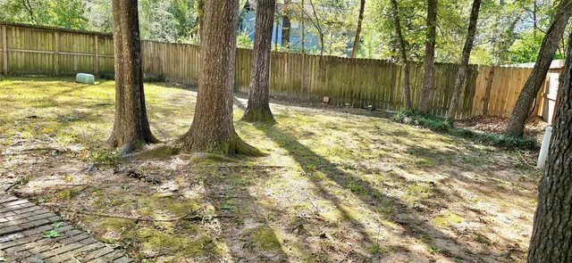 a backyard of a house