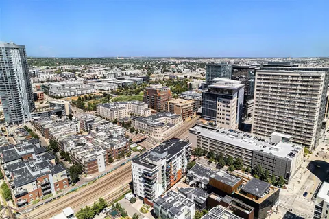 an aerial view of a city