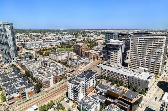 an aerial view of a city