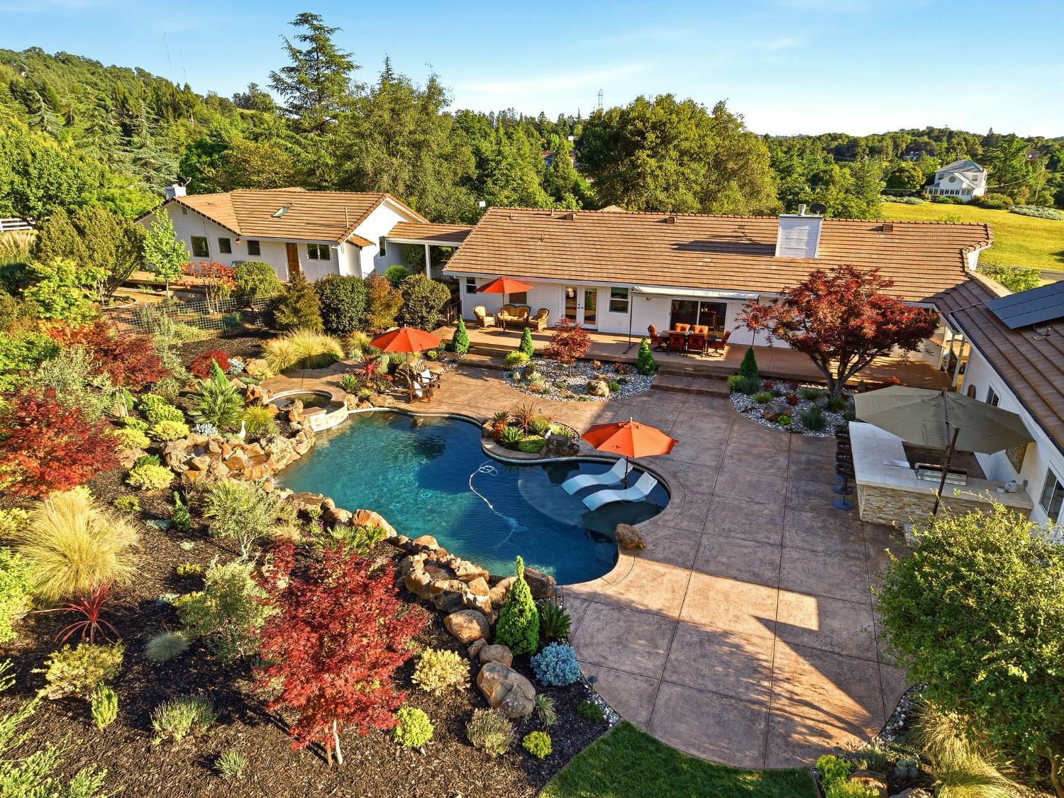 6380 Butterfield Way Placerville, CA 95667 - Photo 2 of 93 an aerial view of a house with yard swimming pool and outdoor seating