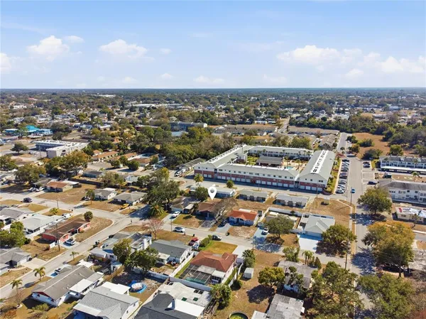 an aerial view of multiple house