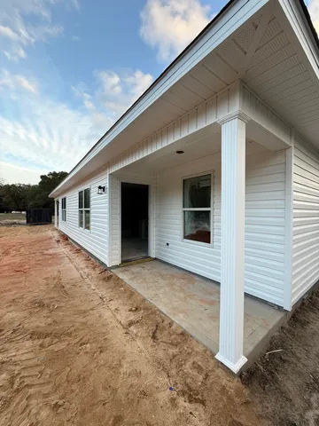 a backyard of a house