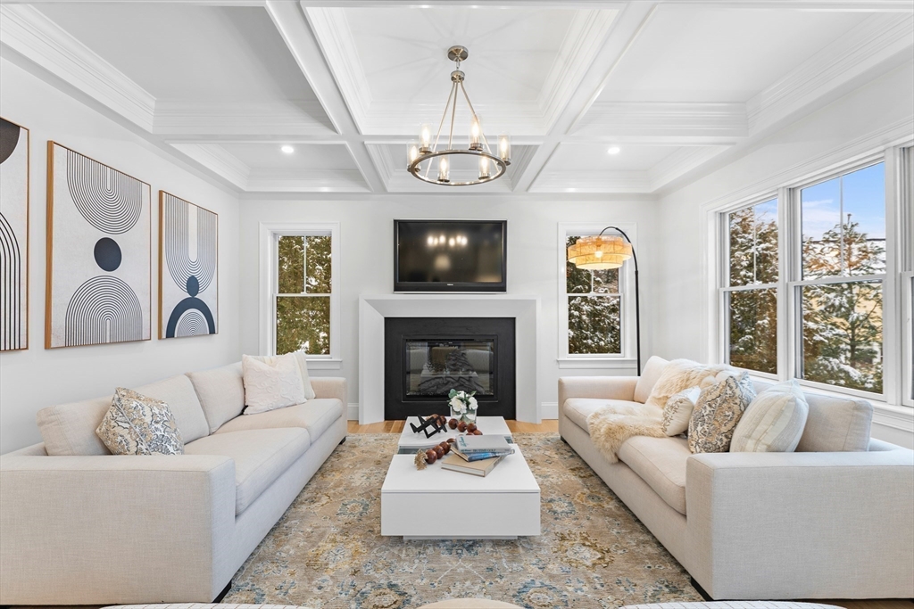 126 Prince Street Needham, MA 02492 - Photo 6 of 26 a living room with furniture fireplace and window
