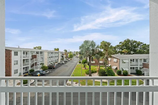 a view balcony with swimming pool and mountain view