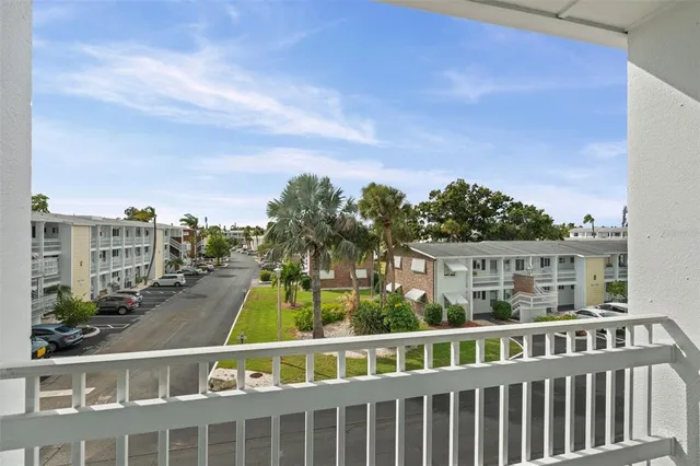 a view of city from a balcony