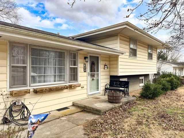 a front view of a house