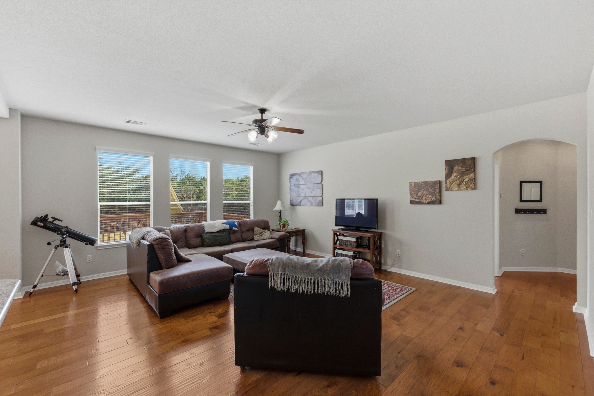 7805 Pitter Pat Lane Austin, TX 78736 - Photo 9 of 40 a living room with furniture and a large window