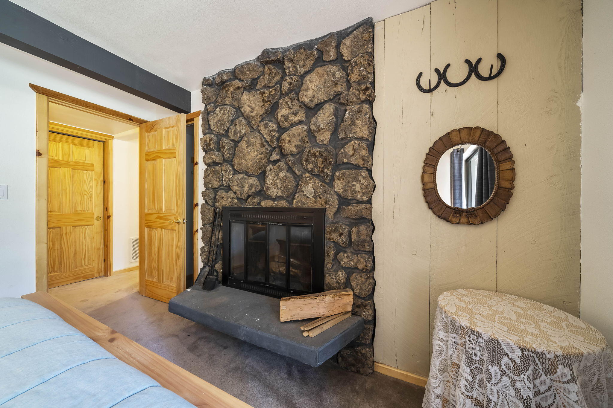 13628 Shad Bush Black Butte Ranch, OR 97759 - Photo 30 of 71 Bedroom #5 Down Stairs with Fireplace