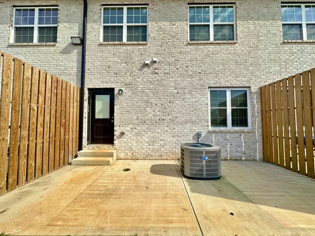 a building exterior with couch