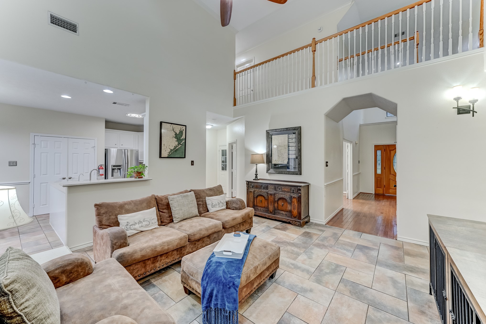 1210 Cherry Creek Road Dayton, TX 77535 - Photo 10 of 50 a living room with furniture and a fireplace