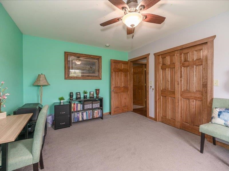 3994 County Rd U South Range, WI 54874 - Photo 30 of 56 Carpeted office space with baseboards and a ceiling fan